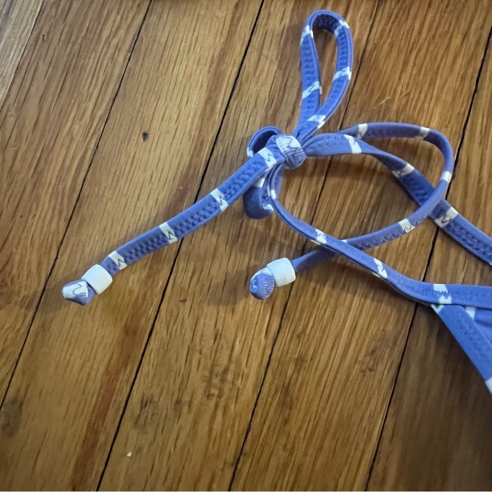 J.Crew Bikini Set -  Light Blue and White Striped String - Top M Bottom L - Picture 13 of 13